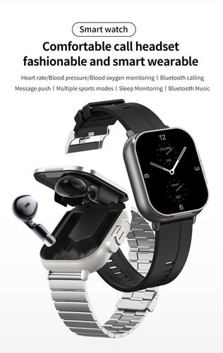 Reloj Inteligente Con Auriculares Bluetooth Call Para Androi