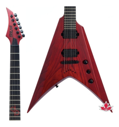 Guitarra Solar Flying V Trans Blood Red Matte V2.6tbr