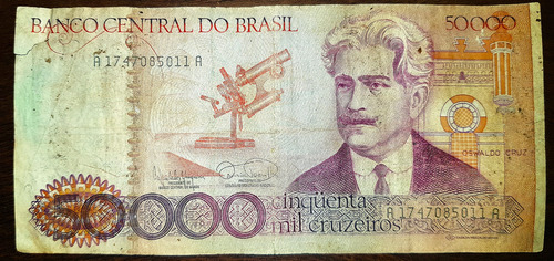 Siete Billetes Cruzeiros Distintos Valores Ver Descripción (Usado)