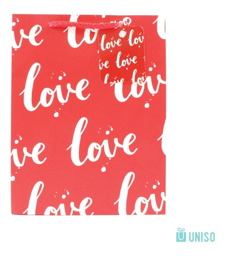 Imagem 2 de 2 de Sacola De Presente Love 18x23x10cm