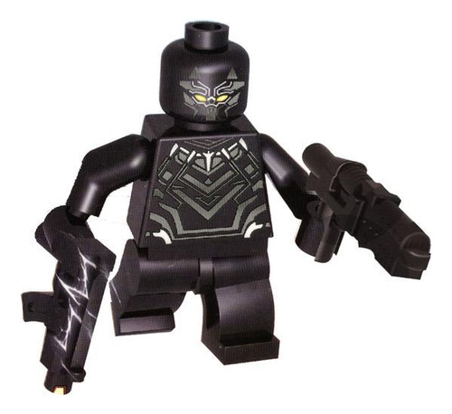 Boneco Avengers Bloco De Montar Com Lego Pantera Negra