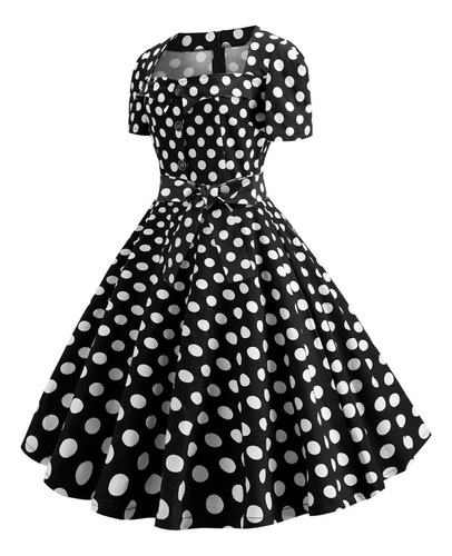 Vestido Vintage A Line Flare Bowknot Pro Para Mujer A La Mod