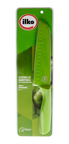 Imagen 2 de 4 de Cuchillo Santoku Ilko 18cm Chroma Acero Inoxidable