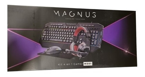 Kit Accesorios Teclado + Mouse + Audifonos Gamer Magnus
