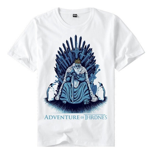 Camiseta A Hora Da Aventura Rei Gelado Tipo Game Of Thrones