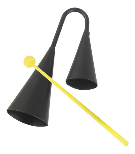 Instrumentos Musicales Cencerro Doble Hierro Negro