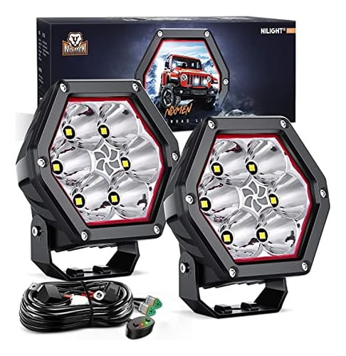 Pod Led Hexagonal De 4 Pulgadas Con Drl 30w 2600lm 10° Super