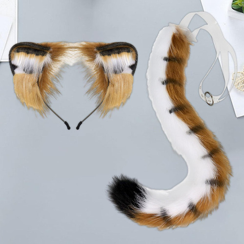 Conjunto De Orejas Y, Diadema De Tigre, Aro Para El Pelo,