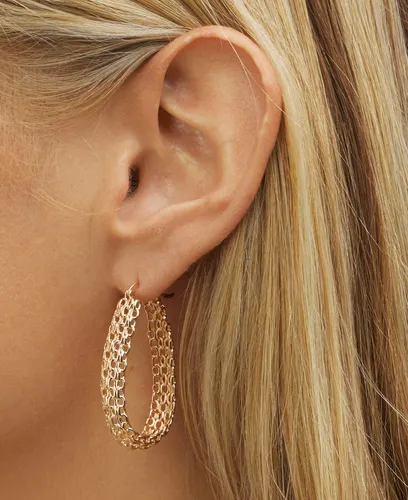 Barzel - Aretes De Filigrana De Oro Para Mujer, Chapados En.