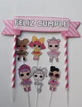 Comprar Adorno Torta Topper Cake Feliz Cumple Oferta En Stock Rosa Lol Muñecas