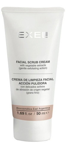 Crema Limpieza Facial Accion Pulidora Grano Fino Exel X 50gr