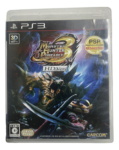 Ps3 Monster Hunter Portable 3 Hd Version Japones S/manual Sa (Usado)