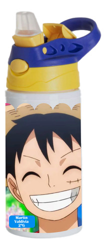 Botella Agua Colegio One Piece Luffy Personalizada Niños