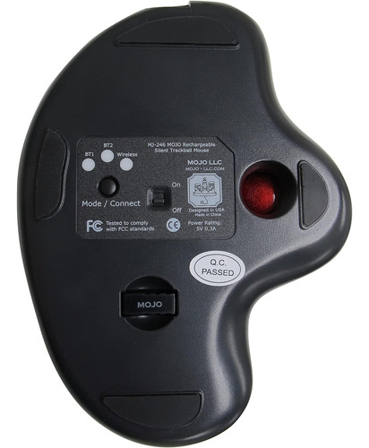 Ratón Trackball Silencioso Recargable Multimodo Mojo (azul..