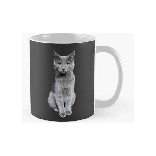 Taza Gatito Gato Azul Ruso Calidad Premium