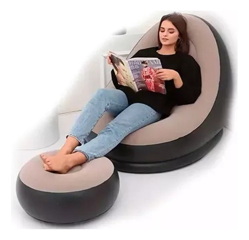 Sofá Tumbona Inflable Con Apoya Pies - Sofá Descanso