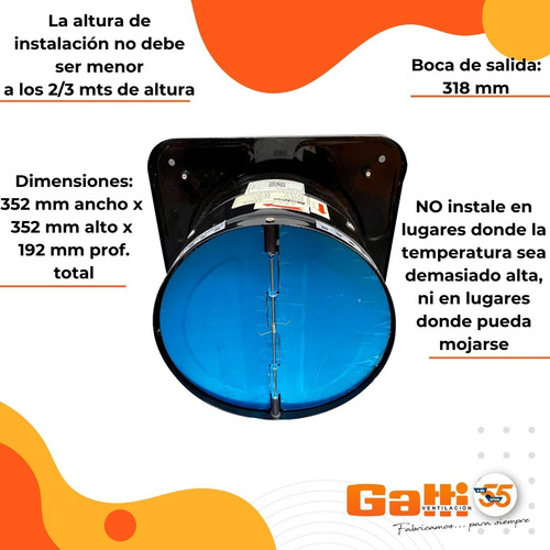 Imagen 7 de 9 de Extractor Semiindustrial 30 Cm Baño/cocina P/pared Importado