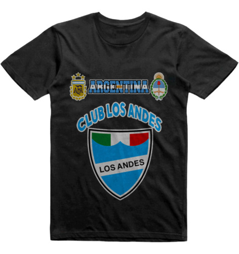 Remera Algodon Negra Club Los Andes Alcorta Santa Fe