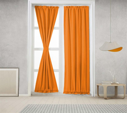 1 Panel French Door Curtains Thermal Insulated Rod   Bl...