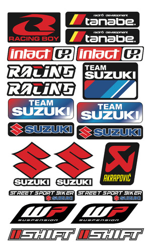 Suzuki Set De Calcomanias Kit Planilla P/ Personalizar 07sz