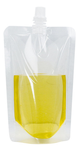 Bolsa Transparente 380ml Boca Ancha Calibre 15 Autoportante