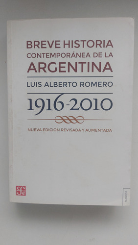 Libro Breve Historia Contemporánea De La Argentina 1916-2010