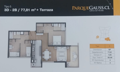 Arriendo Departamento De 3 Dormitorios Y 2 Baños