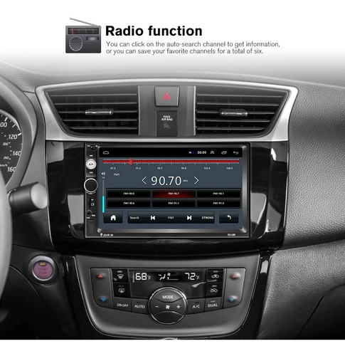 Imagen 6 de 9 de Auto Estéreo 7010b 2 Din Pantalla Táctil Mp5 Hd 12ledlight