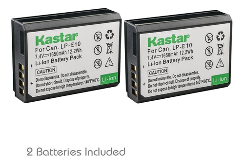 2 Baterías Kastar Lp-e10 P/ Canon T3 T5 T6 1100d 1200d