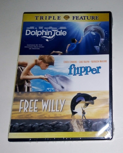 Winter Delfíin + Flipper + Liberen Willy - 3dvds + Dvd Regal
