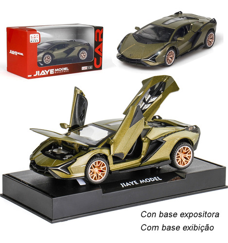 Lamborghini Sian Fkp37 Miniatura Metal Car Con Luz Y Son [u]