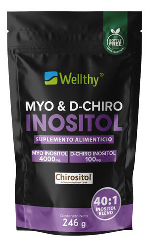 Wellthy Myo & D-chiro Inositol 246g Sabor Sin sabor