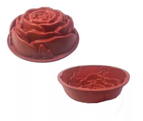 Molde Silicona Torta Flor Rosa Colores Surtidos