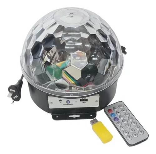 Parlante Bola Led Media Esfera Audioritmica Sd Usb Musica !!