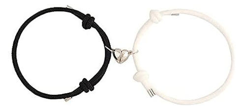 Jeryaqtq 2 Pulseras Magnéticas Para Parejas, Pulsera De Cuer