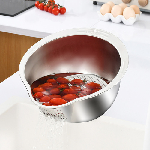 Wu- Colador Cocina 3 En 1, Escurridor Acero Inoxidable Apt