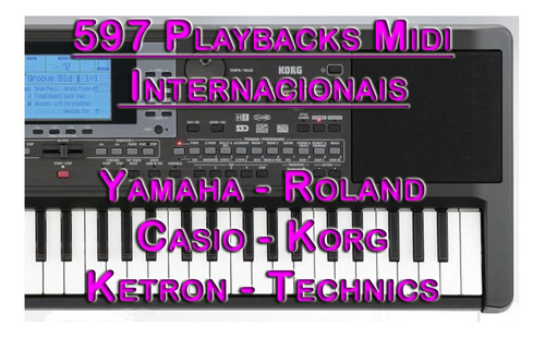 597 Playbacks Midi Internacionais P/ Teclado Korg Produtor