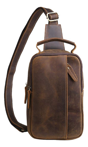 Bolso Bandolera Para Hombre Piel Multifuncion Marron02