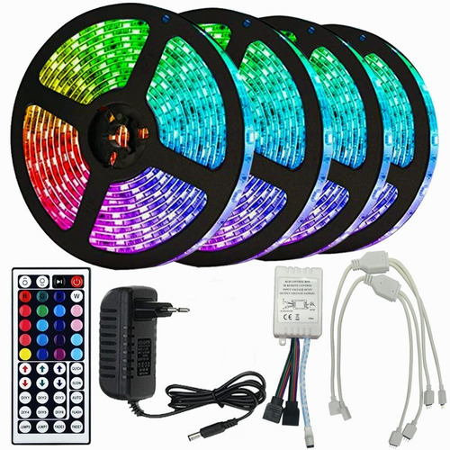 20 M 65.61 Ft Multicolor Rgb Led Tira Rollo Decoración Luce