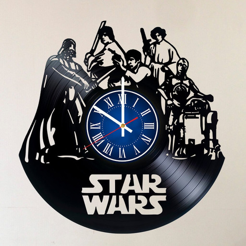 Star Wars - Reloj De Pared Con Disco De Vinilo De 11.8 i