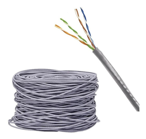 Rollo Cable De Cobre Cat 5e Hikvision Ds-1ln5e Ee Awg 25 305