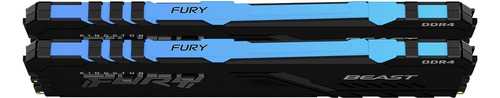 Memoria Ram 16gb Fury Beast Rgb 2x8 3600mhz Ddr4 Kingston