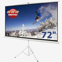 Comprar Pantalla Proyeccion Con Tripie 72'' PuLG, Retractil, Hd 16:9