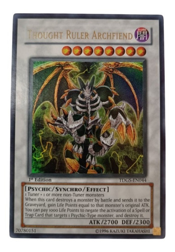 Yugioh! Thought Ruler Archifiend Tdgs-en044n 1st Edition