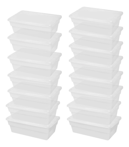 15 Cajas Plásticas Transparente Zapatera De 6.0 Lts
