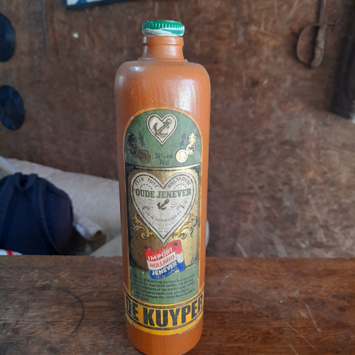 Garrafa Antiga De Kuyper Cerâmica Vazia Oude Jenever