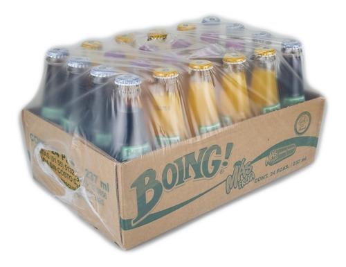 24pz Boing Botella Vidrio 237ml Néctar Sabores Surtidos - Sm