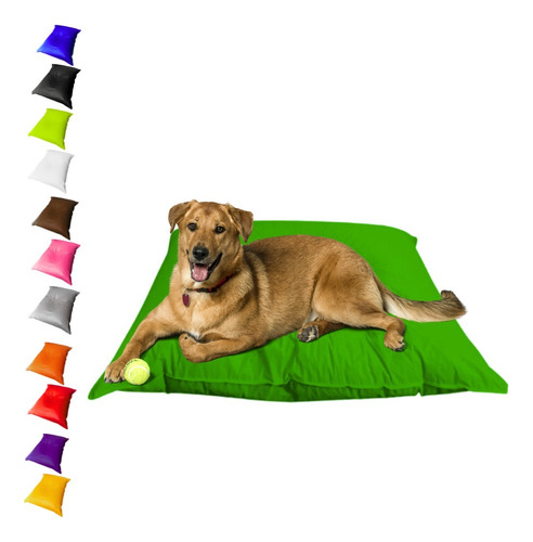 Cama Pet Grande Cachorros Gatos Colchonete Caminha Almofada Cor Verde