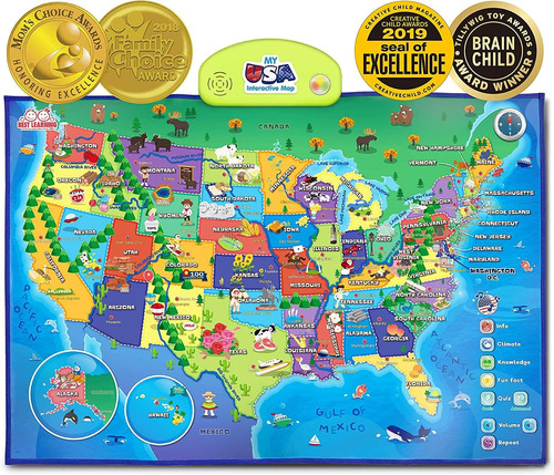 Best Learning I-poster My Usa Interactive Map - Juguete Educ