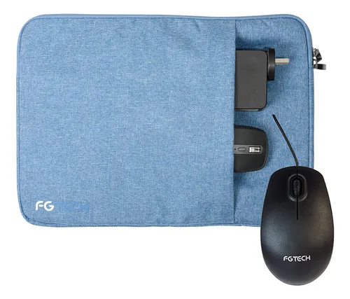 Combo Funda Notebook Safe + Mouse Optico Usb Fg Tech M03